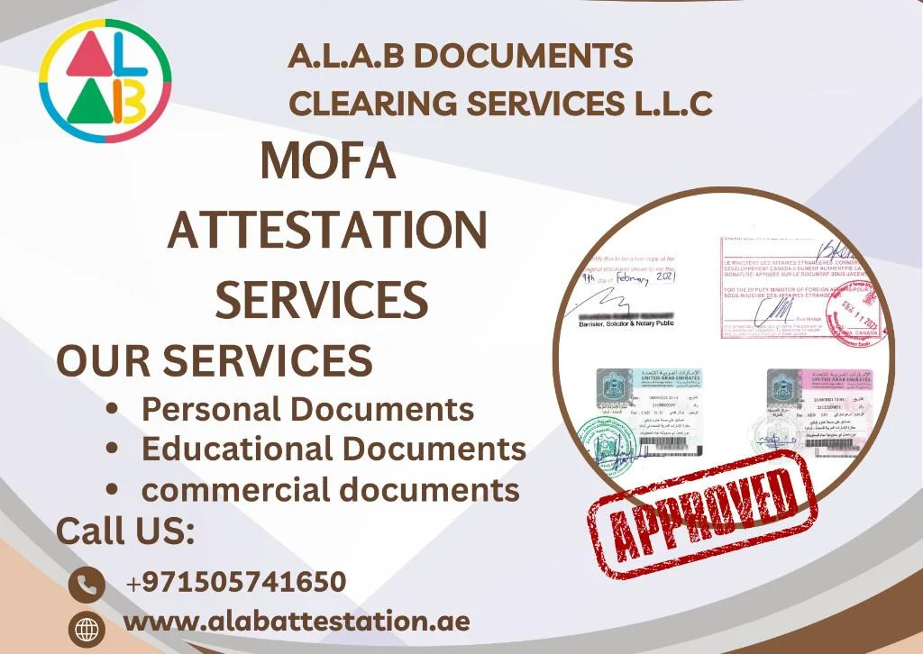 MOFA ATTESTATION SERVICES IN DUBAI, Dubai